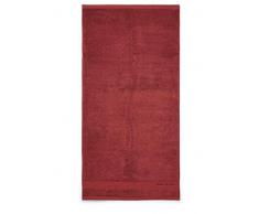 Marc OPolo Melange Drap de Douche Bain, Eponge Coton tissÃ© Teint (550 GR/mÂ²), Deep Rose/Warm Red, 70 cm x 140 cm