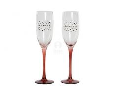 Item Set de Verres de Champagne, Verre, 22.0Â x 6.0Â x 6.0Â cm, Lot de 2