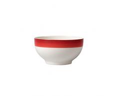 Villeroy & Boch Colourful Life Deep Red Bol, 750 ml, Porcelaine Premium, Blanc/Rouge