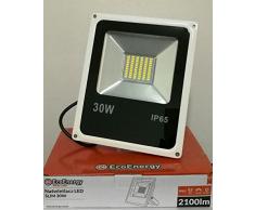 ecoe nergy EE-09- SS030â6Â W a, Projecteur LED Spot, aluminium, 4,8Â x 18,3Â x 22,3Â cm, WeiÃ, 4.8 x 18.3 x 22.3 cm 230volts