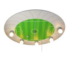 Niermann Standby 668Â A A + + to E, compatible Plafonnier Stade de footballAmazon Echo, bois, 40Â W E14, vert/argent, 71Â x 53Â x 7Â cm