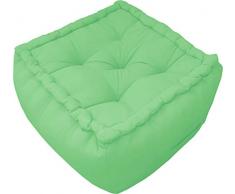 Deco&Co Décoration intérieure naturelle - Pouf Vert Menthol, 40cm x 30cm
