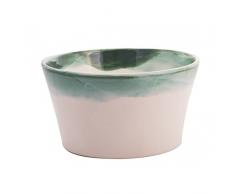 Sabot Living Saladier Moyenne, cÃ©ramique, Blanc et Vert deau, 20Â cm