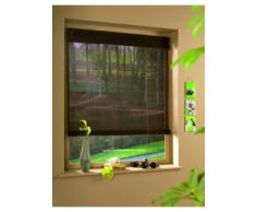 MADECOSTORE Store Enrouleur RollUp Bambou - Chocolat - L63 x H180cm - Fixation avec perçage - Store bois