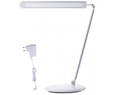 Les emos z7584, lampe de table LED ma67 Blanc, métal, Silver, 24,5 x 10,5 x 50,2 cm