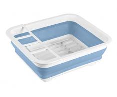 WENKO DIE BESSERE IDEE Ãgouttoir à Vaisselle Gaia Pliable Blanc/Bleu