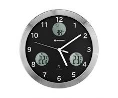 Bresser MyTime Io horloge murale radio pilotÃ©e ultra silencieux, noir