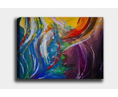 Bonamaison Peinture sur toile, multicolore, 40 x 60 cm - ConÃ§u et fabriquÃ© en Turquie