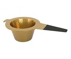 La Cafetière Passoire à Thé Edited 10 x 4,5 x 3 cm, Acier Inoxydable, doré, 10 x 4.5 x 3 cm