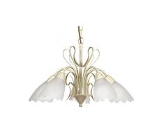 Oaks Lighting Lustre finition main 5 Motif Marilyn Monroe-Plafonnier-Suspension-Ivoire/doré