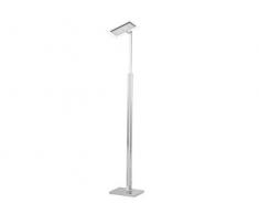 WOFI 3139.02.54.6000 Lampadaire, MÃ©tal, Integriert, 22.5 W, Silber, WeiÃ, H: 146 cm x B: 18 cm x L: 25 cm