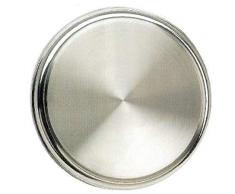 SUPREMINOX Rond biseautÃ© Plateau Ovale, en Acier Inoxydable, Argent, 30Â x 40Â x 30Â cm