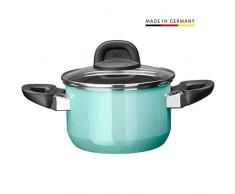 Silit Modesto Line Faitout haut 16 cm, couvercle en verre, marmite à viande 2,0 l, céramique fonctionnelle Silargan, casserole à induction, vert