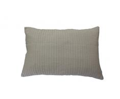 Anna Coussin Délavé Surpiqûres Motif Rayures Coton Ficelle 40 x 60