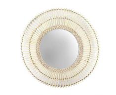Dcasa Miroir Mural en Bambou pour décoration de la Maison Unisexe Adulte, Couleur Unique