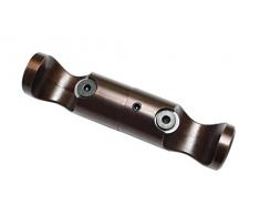 Gardinia Adaptateur pour Support de Tringle à Rideau Fixation Plafond, pour 2 tringles, Support Ouvert, Matériel de Fixation Inclus, Diamètre: 20 mm, Couleur: Bronze