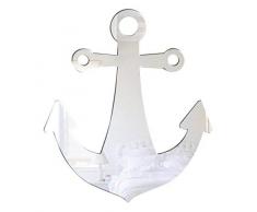 Mungai Mirrors Miroir Acrylique dancrage, Plastique, Argent, 30Â cm