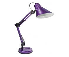 Viokef Lighting 4115302 Lampe de Bureau Edgar, Métal/, E27, Pourpre, 15 x 50 x 58