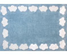 Aratextil Nuage Tapis Enfant, Coton, Bleu Ciel, 120Â x 160Â cm