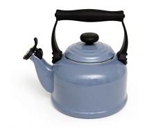 LE CREUSET 92000800451000 Bouilloire Tradition Bleu Minéral, Acier Emaille