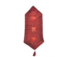 Bellanda Chemin de Table, Polyester, Rouge foncÃ©, 110 x 40 x 0,5 cm