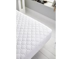 Mila Rose Cloud Protège-Matelas, Compositionâ¯: Double Face Microfibre 100% en Polyester matelassé 72 GR/M2, Blanc, Lit de 180 cm