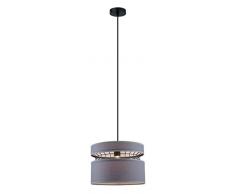 interfan Hong Kong Lampe suspension E27, gris bleutÃ©