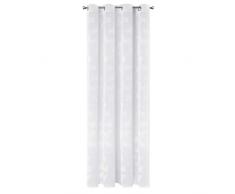 Design91 Rideaux Lisses Transparents à 8 Åillets Motif Papillons fluorescents pour Chambre à Coucher Salon Blanc 140 x 250 cm