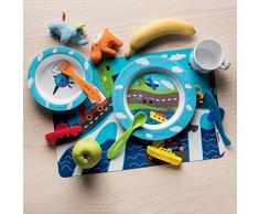 Guzzini 08100052 Set Traffic: Ass.Plate,Creuse,Verre, Couverts, N/C, Multicolore, 39x25,5x7 cm