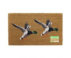 JVL Paillasson dentrÃ©e en Coco avec Envers en Latex Motif Chien Marron 45 x 75 cm, Fibre de Coco + Latex., Marron, 45 x 75 cm