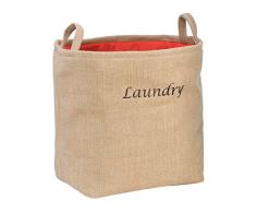 Premier Housewares Panier Ã Linge en Coton et Polyester Hesian-Polyester-Naturel