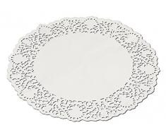 Guardini, Monouso, 5 napperons papier jetables à 28 cm, couleur blanche