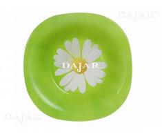 Dajar Assiettes Creuses Paquerette Luminarc, Verre, Vert, 20,5Â x 20,5Â x 3,8Â cm