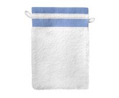 Santens Ross Eponge Lot de 2 Gants de Toilette, Coton, Blanc, 2X1622