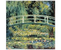 Artopweb Monet-Le Pont Japonais Detail, EC40161 Panneau Décoratifs, Bois, Multicolore, 30 x 1,8 x 30 cm