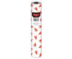 Beistle Crawfish Table Roll, 40-Inch by 100-Feet, White/Red