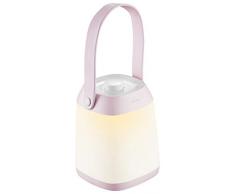 Lampe LED Jarolux Rose pour un éclairage parfait dans le salon, sur le balcon ou dans le jardin avec poignée de transport 2700 K