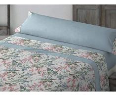 MI CASA JGO.SABANAS RIN AZ Lot de 3 draps en Coton, 50% Polyester, Bleu, lit de 90 cm