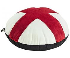 Paparajote Factory 1701 Coussin Motif Equis Laine Polaire/Polyester Blanc/Noir/Rouge 40 x 40 x 14 cm