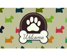 Gift Company Paillasson Welcome à 4 Pattes, Coco, coloré, 75 x 2 x 45 cm
