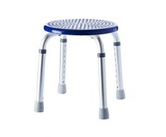RIDDER A0060303 Tabouret de Salle de Bain, Aluminium, Bleu, env. Ã 36 x 35 â 53 cm