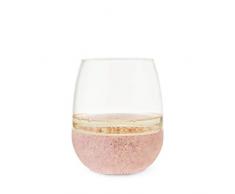 Blush 6309 Glimmer Verre Ã vin sans manche en silicone pailletÃ© Rose