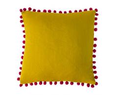 Riva Home Coussin rembourrÃ© en Polyester, Bambou/Magenta, 50 x 50cm (20 x 20)