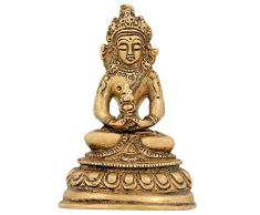 Shalinindia Statue Tara Bouddha Figurine Bouddhiste Art pour Maison Laiton Idol 7,6Â cm 150Â GRAMME