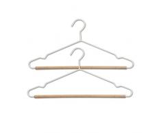 Zeller Lot de 2 cintres en mÃ©tal et Bois