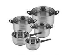 San Ignacio Q2376 Set de Batterie de Cuisine, Acier Inoxydable, Chromé, 30,5 x 20 x 32 cm