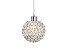 Innoteck Abat-jour sphérique compact en acrylique pour lampe de bureau Chromé 17 cm