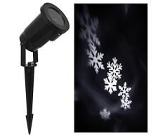 NÃ¤ve Leuchten Spot LED Motif flocon de neige, en plastique, 7Â W, noir, 38Â x 12Â x 9Â cm