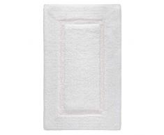 iDesign Spa tapis de bain doux, sortie de douche rectangulaire en coton, blanc