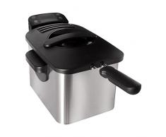 Inventum gf432Â froid Zones Friteuse, 3Â l, 3000Â W, boÃ®tier en acier inoxydable brossÃ©, Argent/Noir